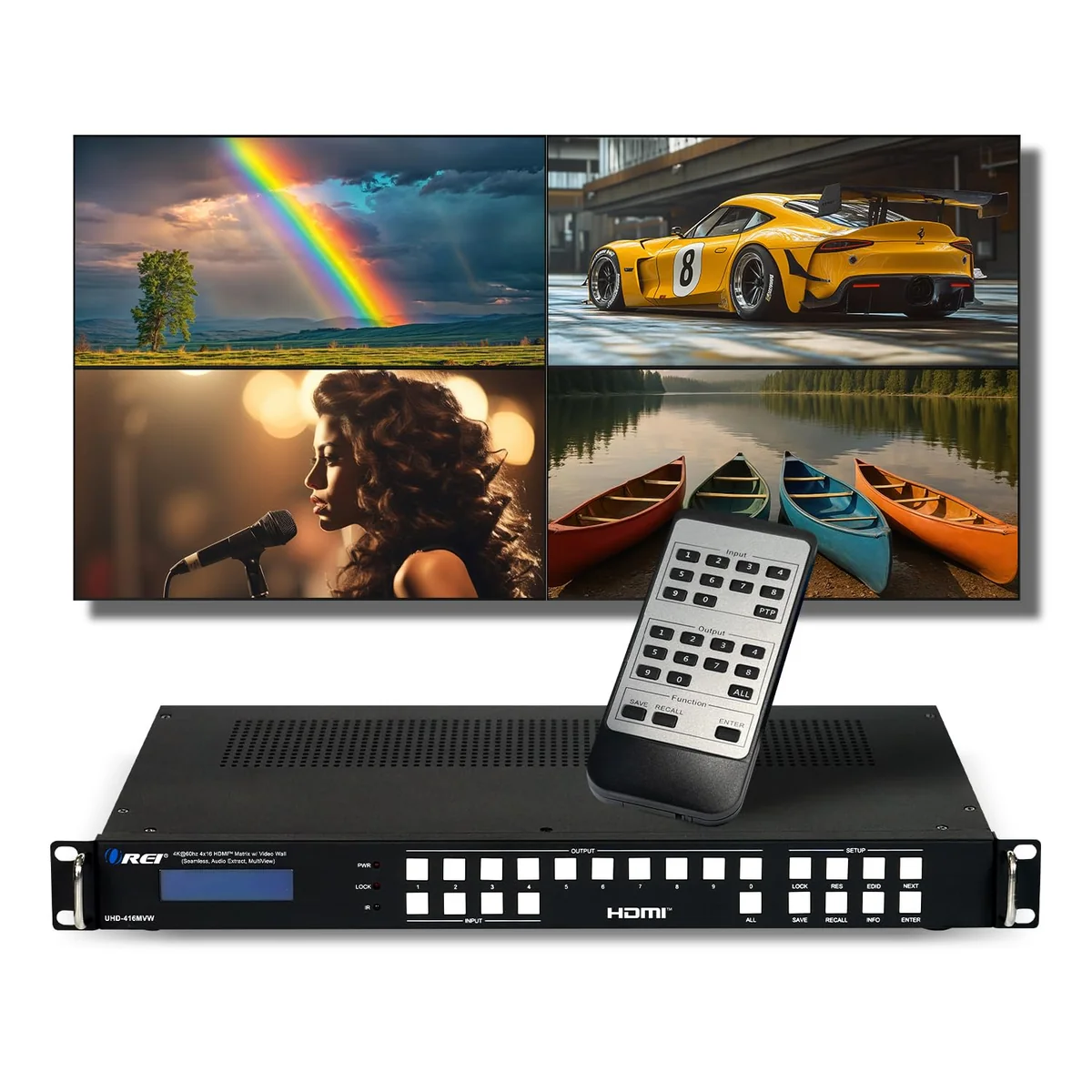 OREI 4K 4x16 HDMI Matrix Video Wall Controller Processor Multiviewer Display Upto 4K 60hz 4x4 Review